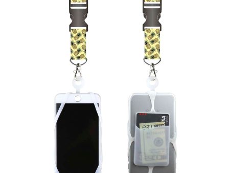 Gear Beast Universal Smart Phone Lanyard Neck Strap With Safety Clasp - Pineapple Clear Online Hot Sale