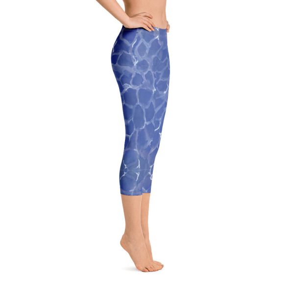 Blue Pool Capri Leggings Fashion