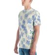 Blu&White Watercolor Floral Men s T-shirt Online Hot Sale