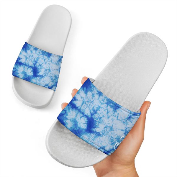 Blue Tie Dye Slide Sandal Discount