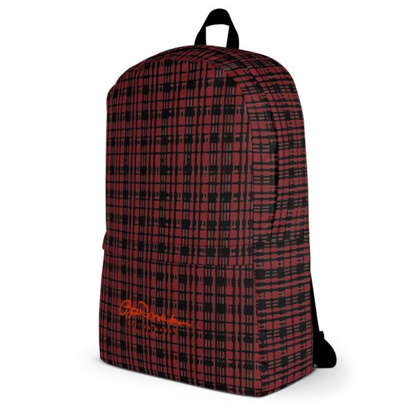 Black Red Tight Plaid Backpack For Discount