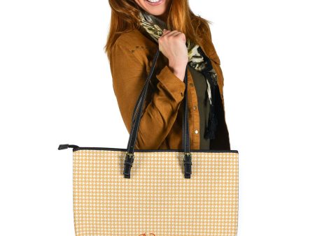 Banana Houndstooth Large Tote Bag Sale