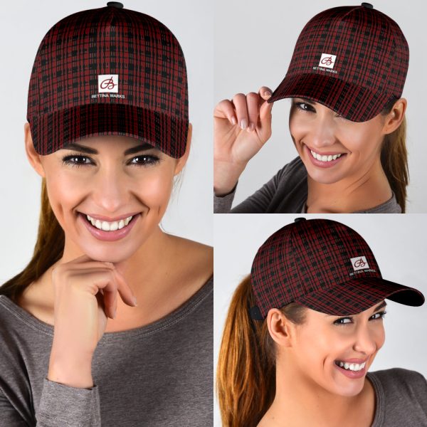 Black Red Tight Plaid Cap Online Hot Sale