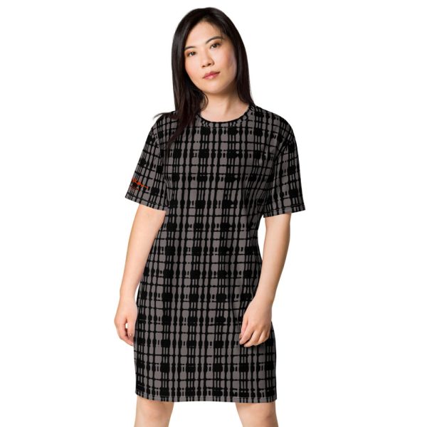 Black Tight Plaid T-shirt dress Supply