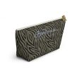 Khaki Zebra Accessory Pouch w T-bottom Sale