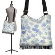 Blu&White Watercolor Floral Boho Bag For Cheap