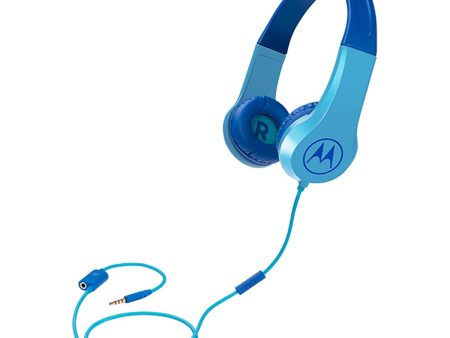 Motorola Squads 200 Kids Wired Headphones - Blue Fashion