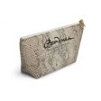 Snake Print Accessory Pouch w T-bottom on Sale