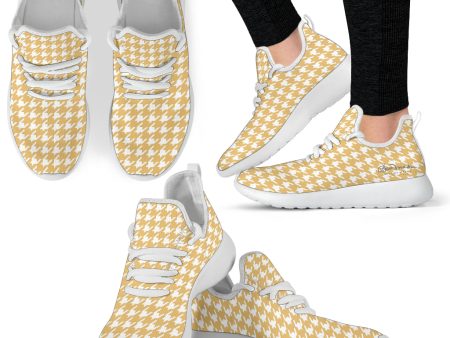 Banana Houndstooth Mesh Knit Sneakers Sale