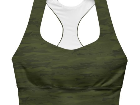 Army Camouflage Lava Longline sports bra Cheap