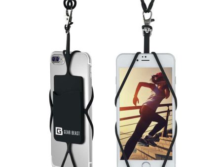 Gear Beast Universal Smart Phone Lanyard With Id Card Slot - Black Hot on Sale