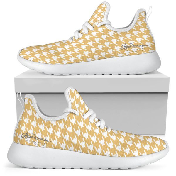 Banana Houndstooth Mesh Knit Sneakers Sale