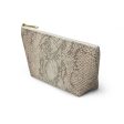 Snake Print Accessory Pouch w T-bottom on Sale