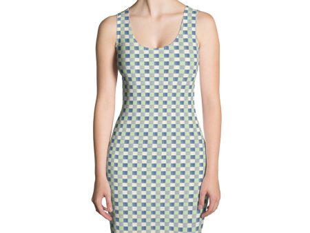 Checkerboard Plaid Fitted Tank Dress Fashion