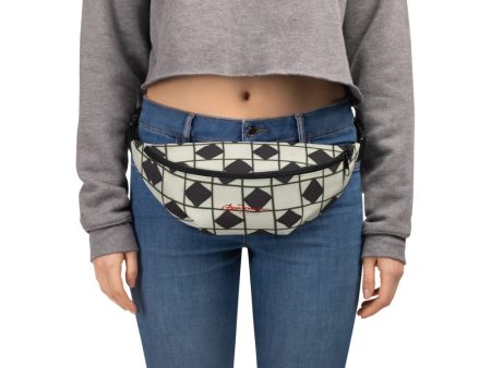 B&W Checkerboard Optical Fanny Pack For Cheap