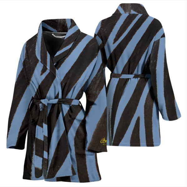 Blue Zebra Bath Robe - Women Online