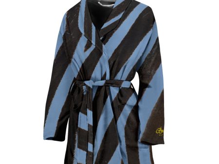 Blue Zebra Bath Robe - Women Online