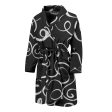 B&W Squiggles Bath Robe - Men Online Sale