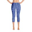 Blue Pool Capri Leggings Fashion