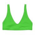 Bright Green Recycled padded bikini bathing suit top Cheap