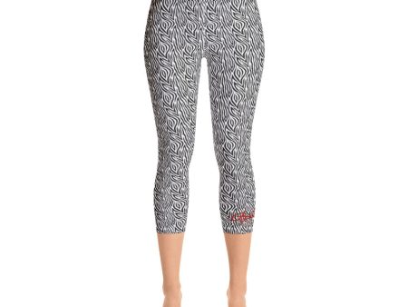 Zebra Yoga Capri Leggings For Cheap