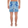 Blue Tie Dye Mens Shorts For Discount