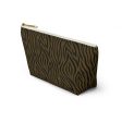 Olive Zebra Accessory Pouch w T-bottom Online Sale