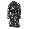 B&W Squiggles Bath Robe - Men Online Sale