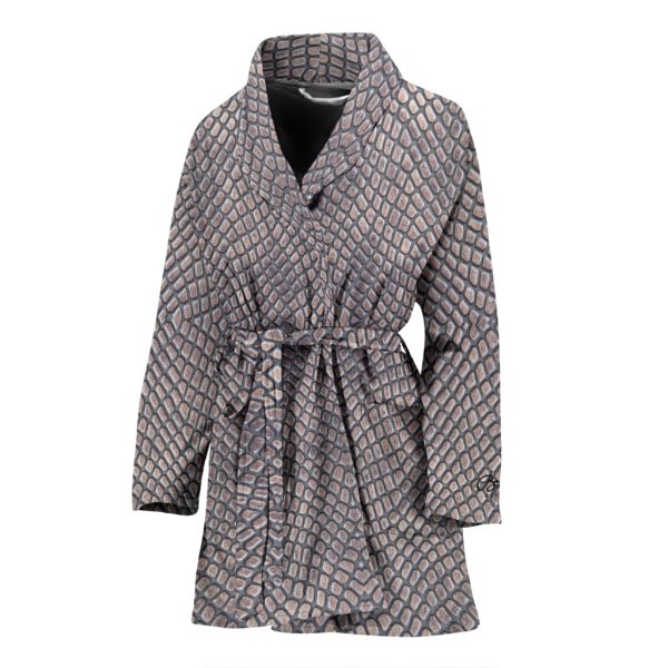 Croc Print Bath Robe - Women Fashion