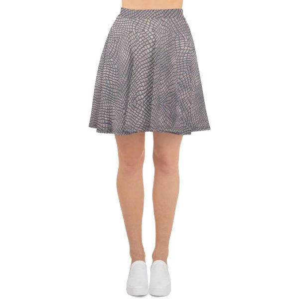 Croc Print Skater Skirt on Sale