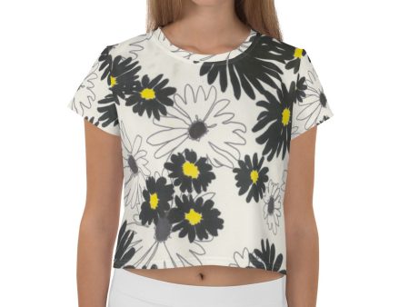 Daisy Print Crop Tee Online Hot Sale