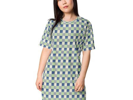 Checkerboard Plaid T-shirt dress Online