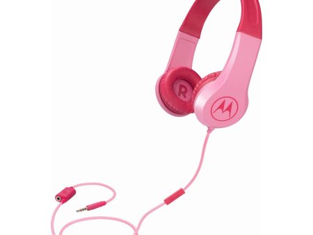 Motorola Squads 200 Kids Wired Headphones - Pink For Sale