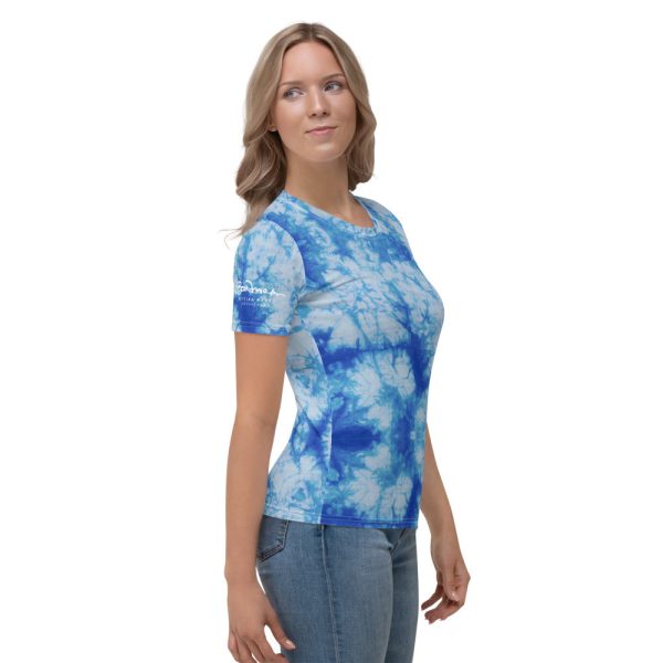 Blue Tie Dye Women s T-shirt Sale