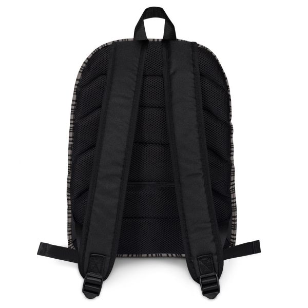 Black Tight Plaid Backpack Online now