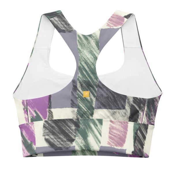 Abstract Collage Longline sports bra Sale