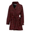 Black Red Plaid Bath Robe - Women Online now