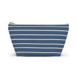 Blue Yellow White Stripe Accessory Pouch w T-bottom Supply