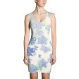 Blu Watercolor Floral Fitted Tank Dress Supply