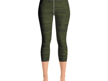 Army Camouflage Lava Yoga Capri Leggings Hot on Sale