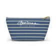 Blue Yellow White Stripe Accessory Pouch w T-bottom Supply