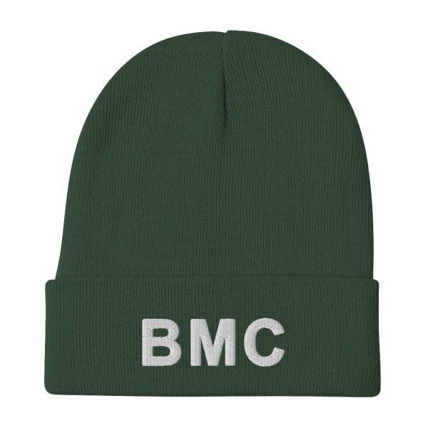 Dark Green Bettina Marks Collections LOGO Embroidered Beanie For Sale