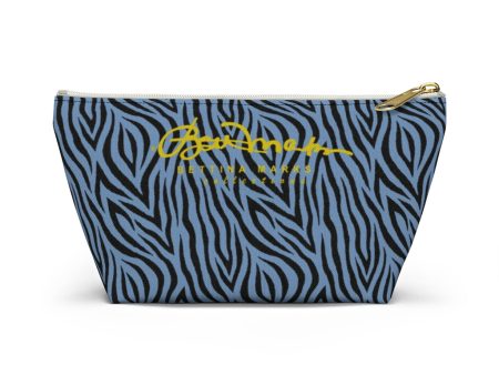 Blue Zebra Accessory Pouch w T-bottom Online now