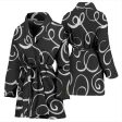 B&W Squiggles Bath Robe - Women Online