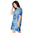 Blue Tie Dye T-shirt dress Online