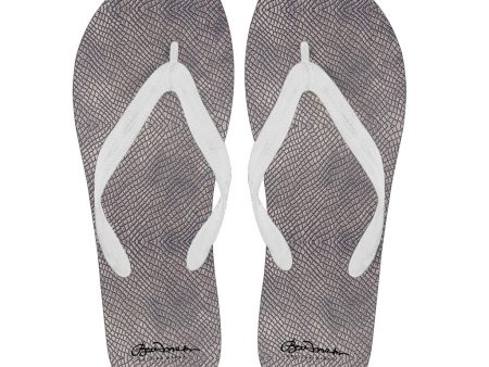 Croc Print Flip Flops Hot on Sale