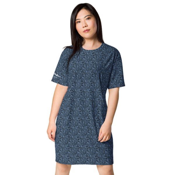 Blue Zebra T-shirt dress Sale