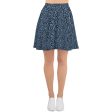 Blue Zebra Skater Skirt Cheap