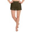 Women s Olive Zebra Athletic Shorts Hot on Sale