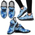 Blue Tie Dye Mesh Knit Sneakers Fashion